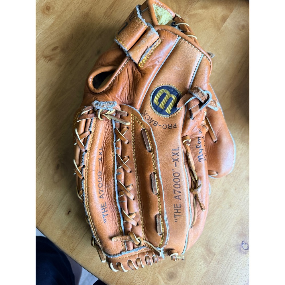 Wilson A7000 XXL Baseball Glove Tan Leather Right Hand Throw Pro-Back Dual Hinge